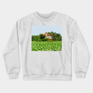 Silo In The Middle Of A Field Crewneck Sweatshirt